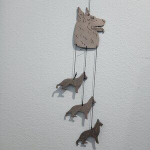 Metal German Shepherd Dog Wind Chimes